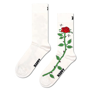 Rose Sock - Calzini Uomo Bianchi P001343 WHITE HAPPY SOCKS 