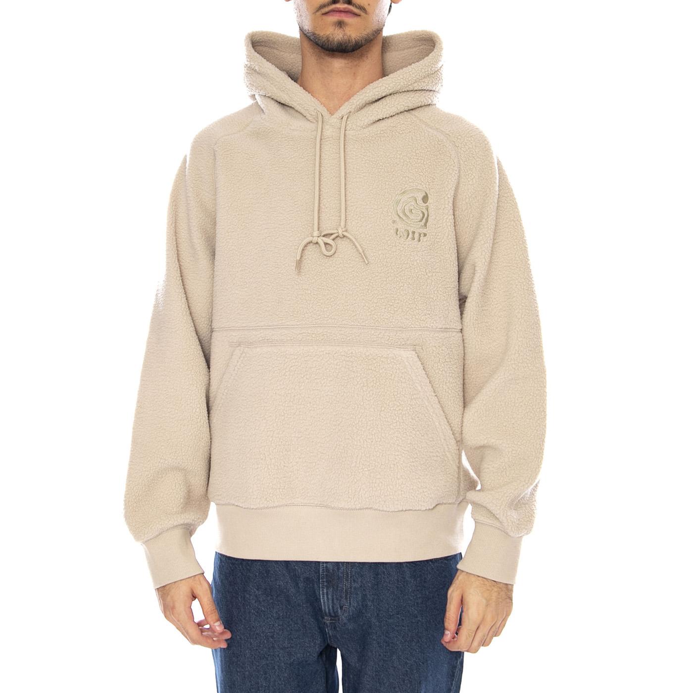 Hooded Helix Sweat Fleur De Sel / Wall - Felpa Cappuccio Uomo Beige<BR/> I035598.3GWXX  CARHARTT WIP 