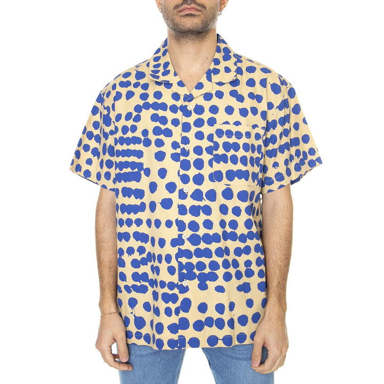 Connect Woven SS Irish Cream Multi - Camicia Maniche Corte Uomo Multicolore 181210386-IRC  OBEY 