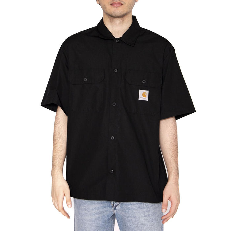 S/S Craft Shirt Black - Camicia Maniche Corte Uomo Nera I035232.89XX  CARHARTT WIP 