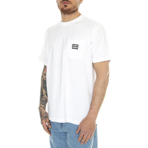 Established Works Eyes Pocket Tee SS White - Maglietta Girocollo Uomo Bianca 131080349-WHT  OBEY 