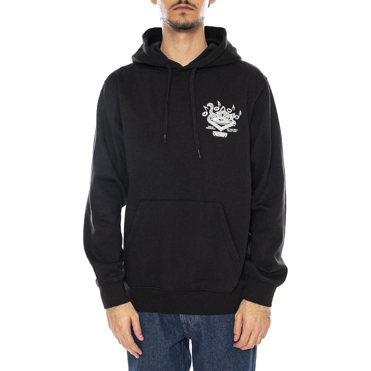 Scratched Records Pullover Hoodie Black - Felpa con Cappuccio Uomo Nera VN000PA9 BLK1 VANS 