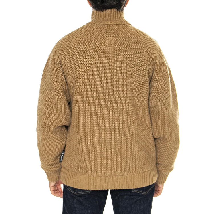 Banley Sweater Jacket Peanut - Cardigan Uomo Marrone I033902.2FSXX  CARHARTT WIP 