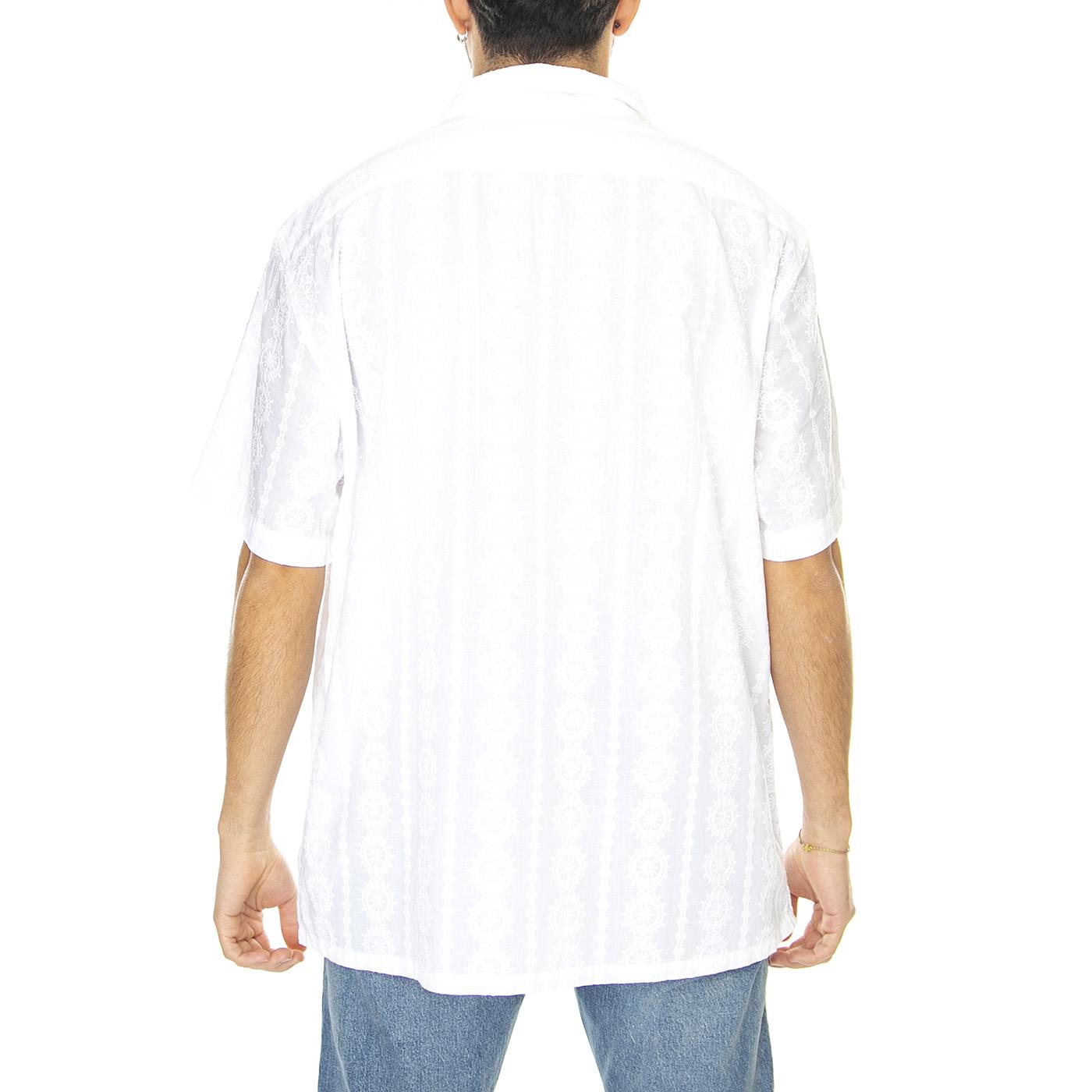 The Sunset Camp Shirt Walter Embroidery Neutral - Camicia Maniche Corte Uomo Bianca 72625-0074  LEVIS 