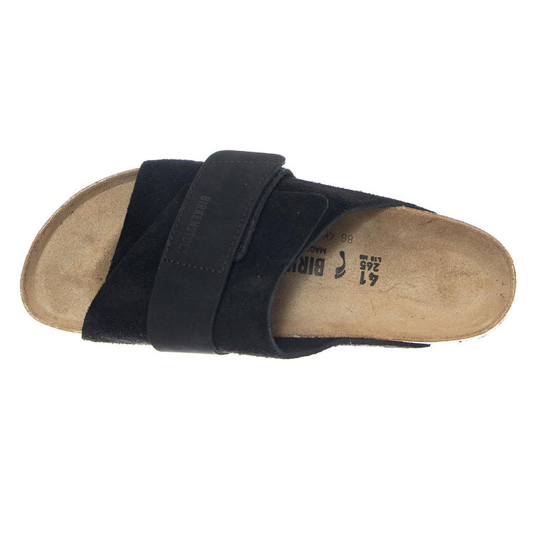 Kyoto Suede Leather Nubuck Narrow Fit Black - Sandali Uomo Neri 1022566 BLK BIRKENSTOCK 