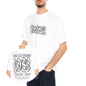 S/S World Tour T-Shirt White - Maglietta Girocollo Uomo Bianca I036236 02XX CARHARTT WIP 