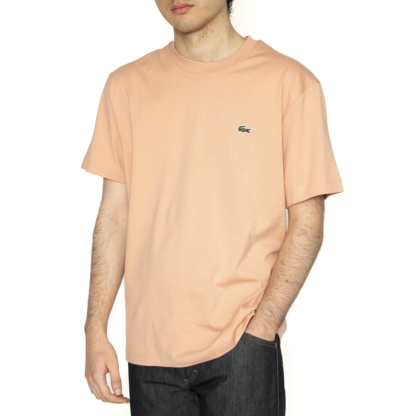 T-Shirt ZIH Pink - Maglietta Girocollo Uomo Rosa TH7318-ZIH  LACOSTE 