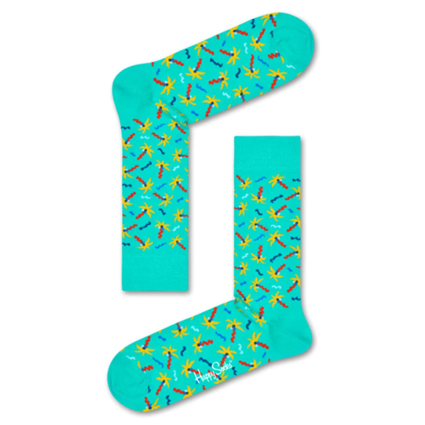 Confetti Palm Socks - Calzini Verdi / Multicolore CFP01-7300  HAPPY SOCKS 