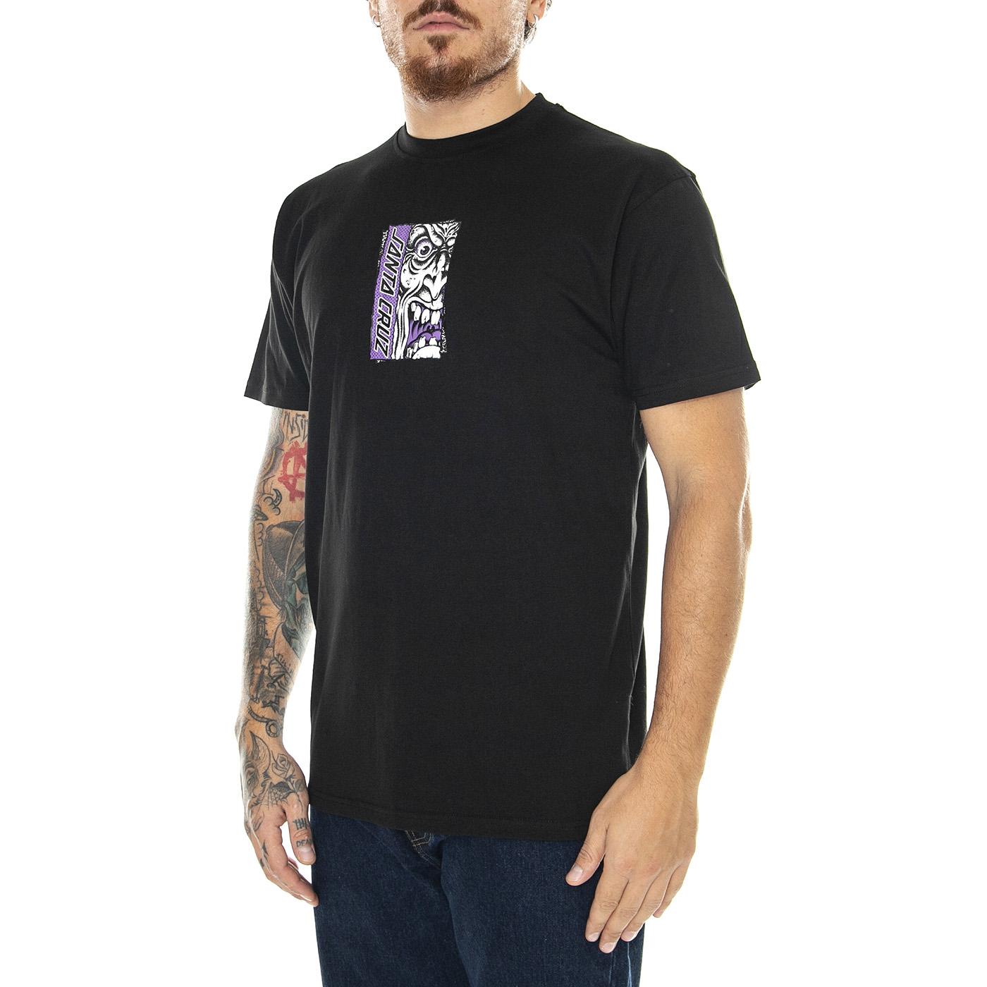 M' Roskopp Rigid Face Front Black - Maglietta Girocollo Uomo Nera Roskopp Rigid Face Front Black  SANTA CRUZ 