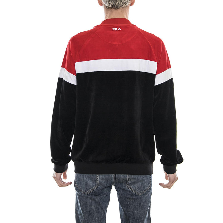 Kevin Velvet Track Jacket bright white-black-high risk red 682186-J02  FILA 