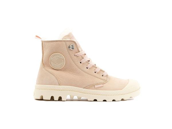 Pampa Hi Zip Wl Warm Sand - Scarpe Stringate Profilo Alto Donna Beige PAS95982-271-M  PALLADIUM 