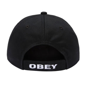 Obey Star 6 Panel Velcro Back - Cappellino con Visiera Nero 100580383-BLK  OBEY 