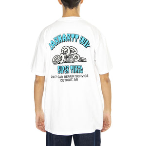 S/S Super Tired T-Shirt White - Maglietta Girocollo Uomo Bianca I033965.02XX  CARHARTT WIP 