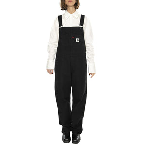 W' Bib Overall Straight Black rinsed - Salopette Donna Nera I032965.8902  CARHARTT WIP 