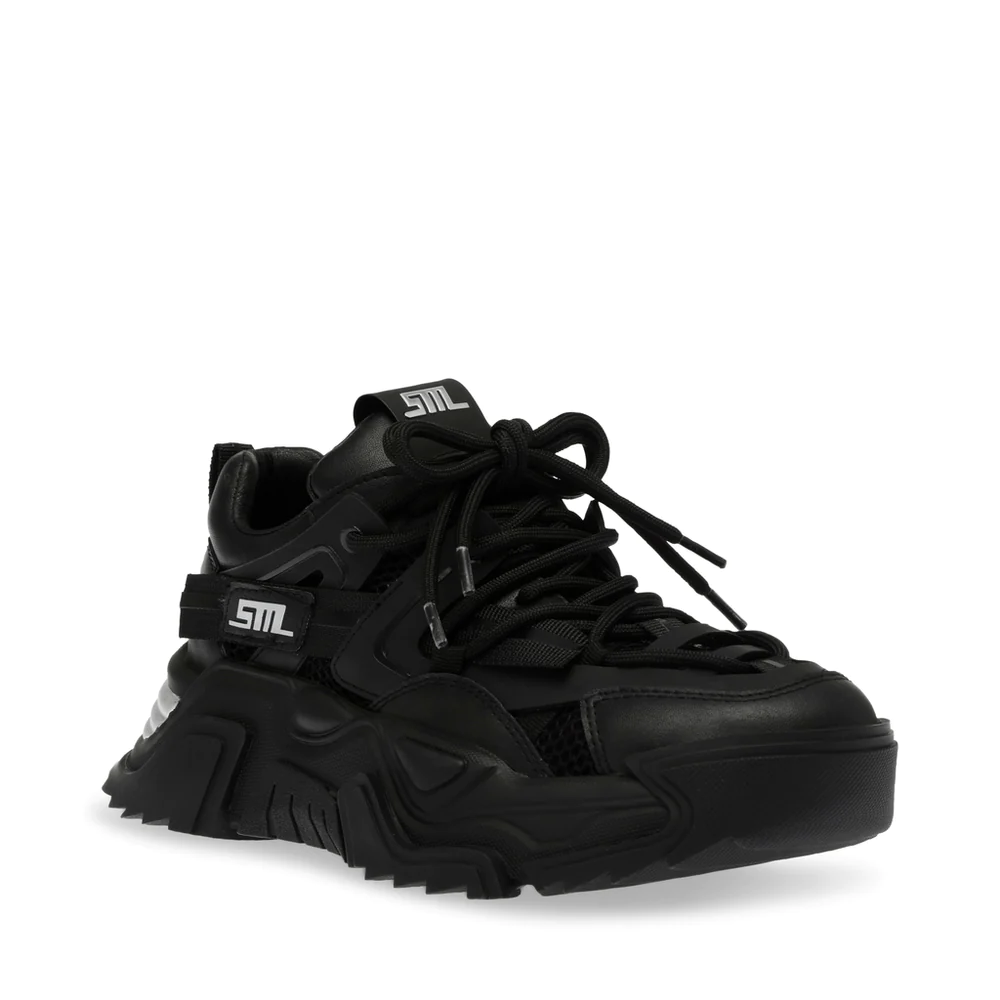 Kingdom Black / Silver - Scarpe Stringate Profilo Basso Donna Nere SMPKINGDOM-915  STEVE MADDEN 