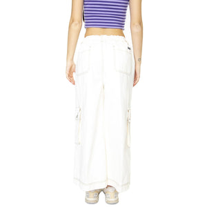 Hazel II Cropped Wide Pant Unbleached - Pantaloni Donna Beige 242000115-UBL  OBEY 