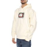 Obey TV Fleece White - Hoodie Uomo Bianca Uomo OBEY