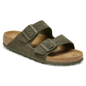 Arizona BS Thyme Suede Leather Sandals - Sandali Donna Verdi 1025720  BIRKENSTOCK 