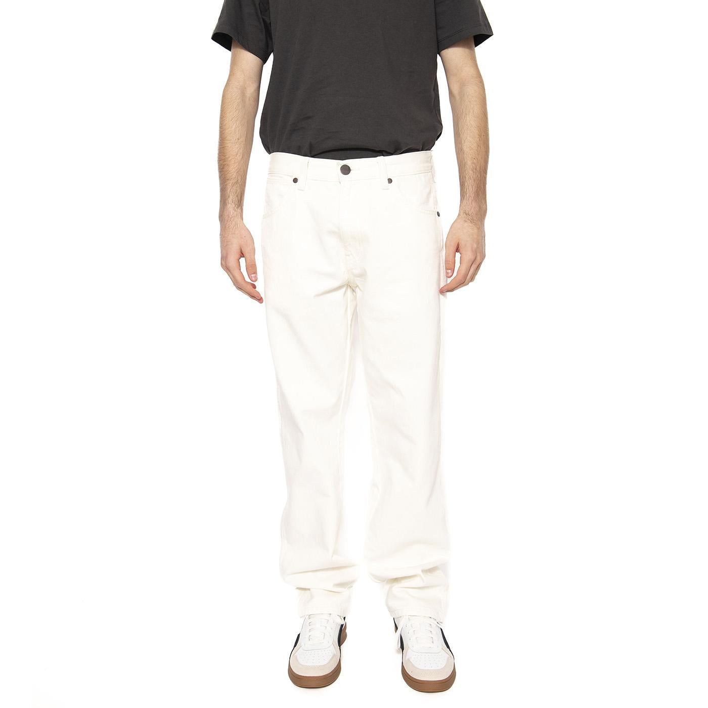 Frontier White - Pantaloni Denim Jeans Uomo Bianchi 112364503  WRANGLER 