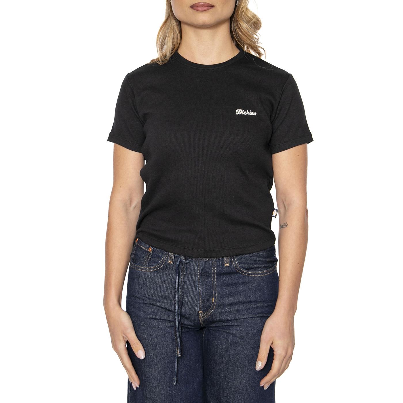Lewiston Embro SS Tee Black - Maglietta Girocollo Donna Nera DK0A4Z8JBLK1  DICKIES 