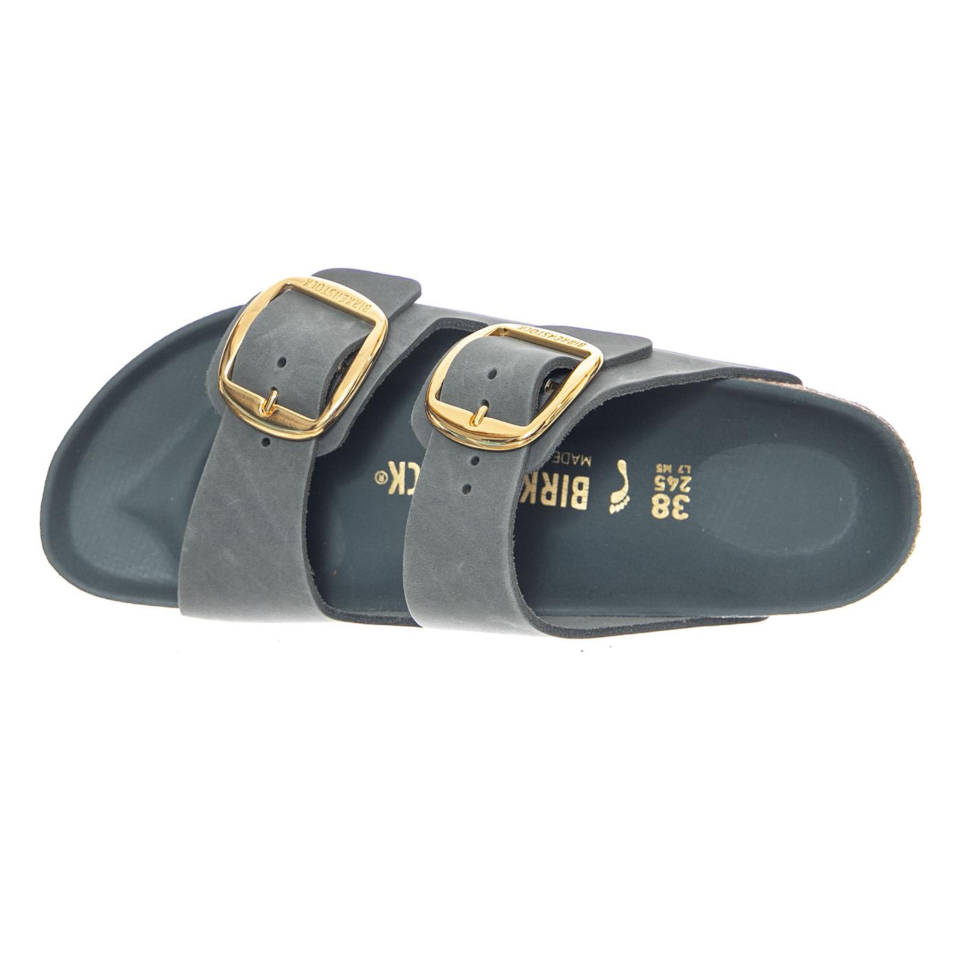 Arizona Big Buckle HEX Oiled Leather Narrow Fit Basalt Gray - Sandali Donna Grigi 1032071 BSG BIRKENSTOCK 