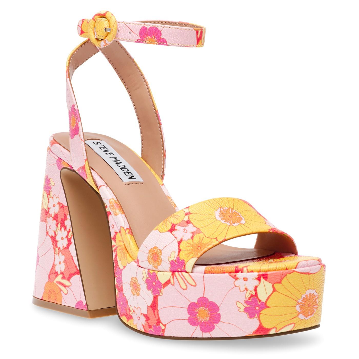 Paysin Pink Flora Printed PU - Sandali Donna Multicolore SMSPAYSIN-PNK  STEVE MADDEN 