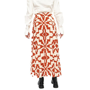 Orange Ilusion Tora Skirt - Gonna Multicolore WSK00113-ORANGE ILUSION  THINKING 