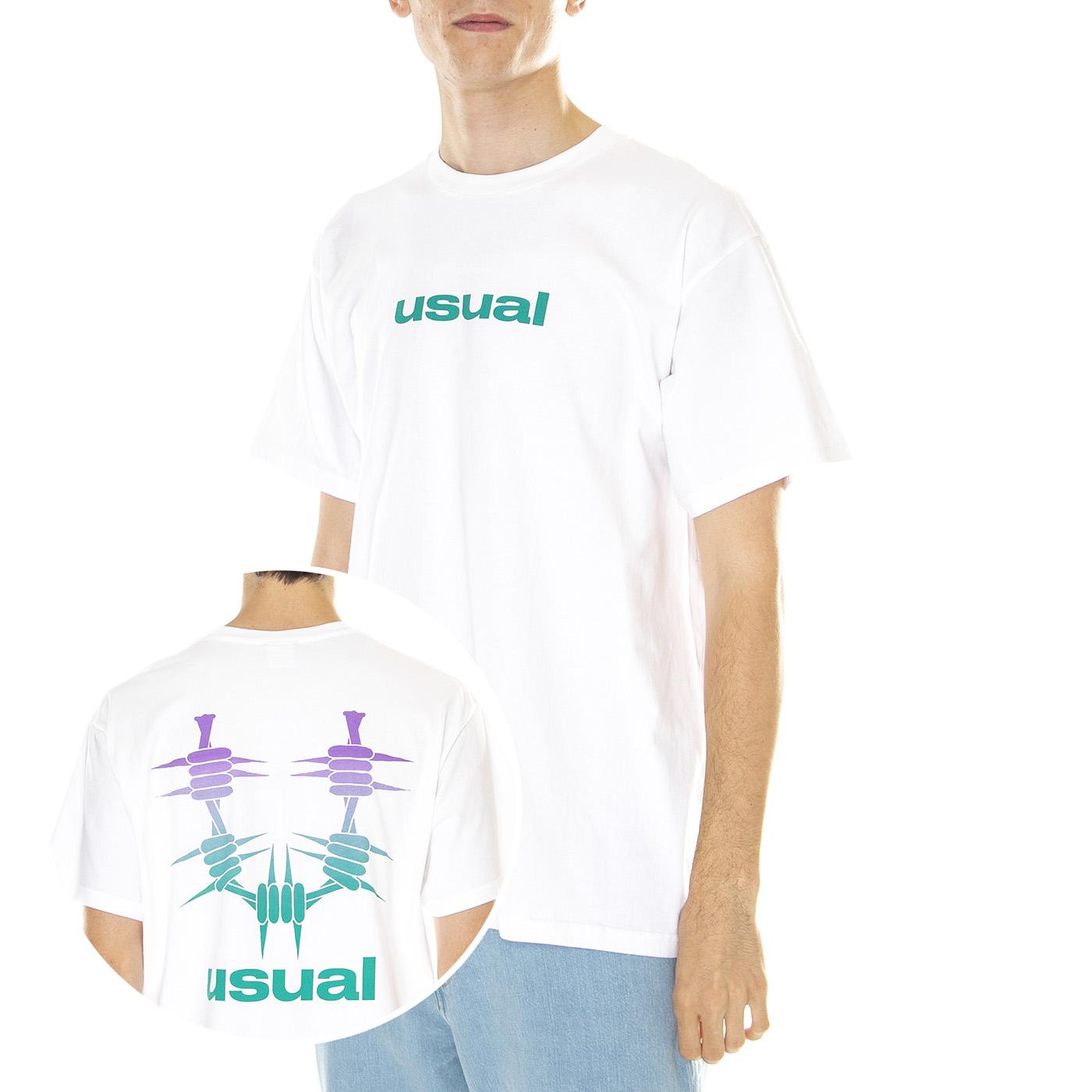 M' OG Fade T-Shirt White - Maglietta Girocollo Uomo Bianca S23TOGFADE-WHT  USUAL 