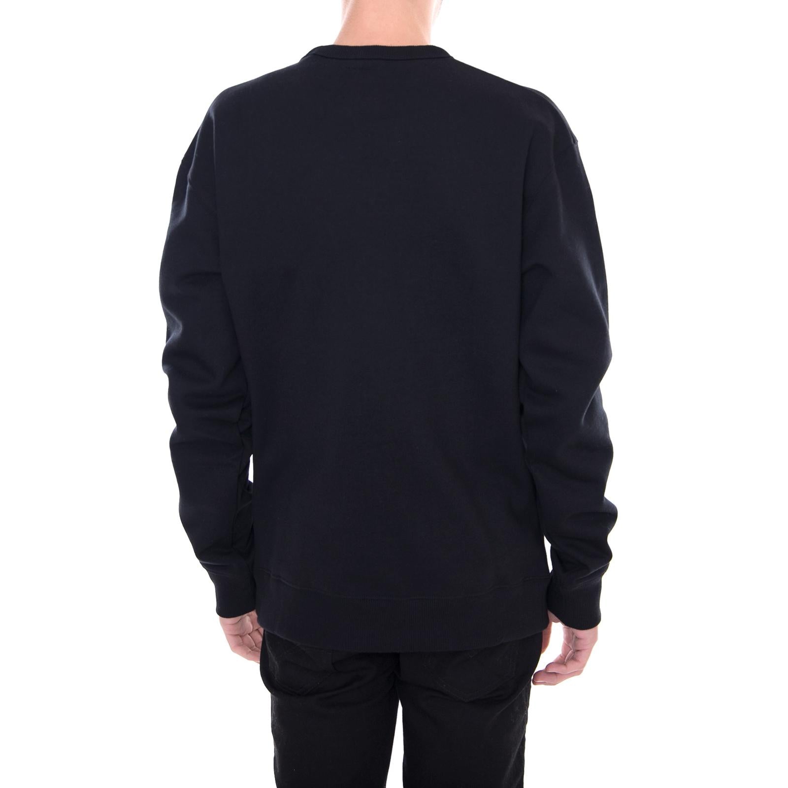 Fredricksburg Black - Felpa Girocollo Uomo Nera 02 200213-BK . DICKIES 