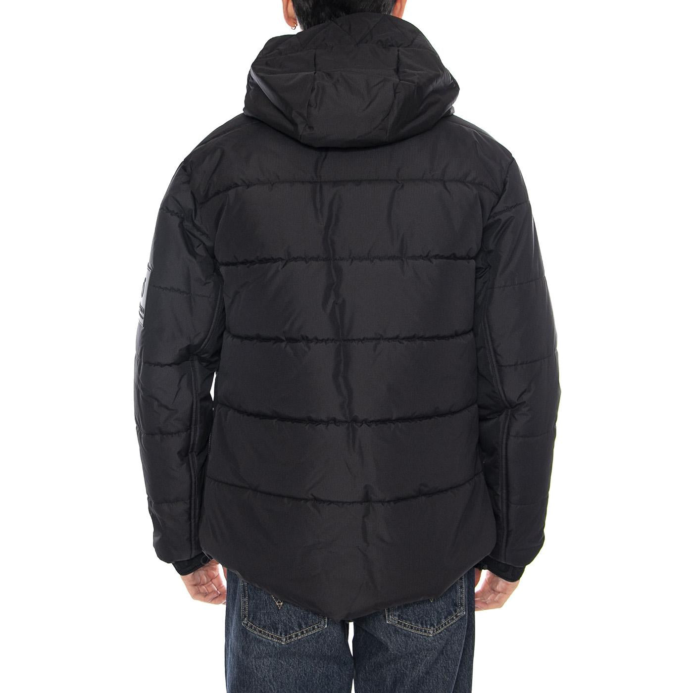 Muster Padding Jacket Black - Giacca con Cappuccio Uomo Nera OGJ027-BLACK . OFF GRID 