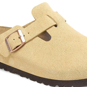 W' Boston Latte Cream, Suede Leather Sandals - Sandali Donna / Uomo Beige 1026164  BIRKENSTOCK 