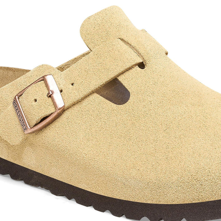 W' Boston Latte Cream, Suede Leather Sandals - Sandali Donna / Uomo Beige 1026164  BIRKENSTOCK 