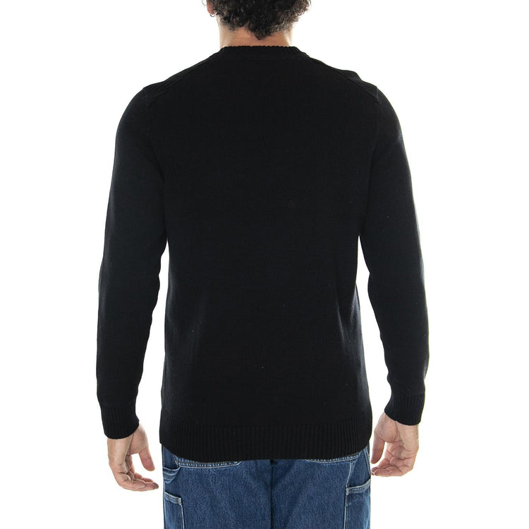 Shoulder Detail Crew Neck Jump Jet Black - Maglione Uomo Nero KN1925V-Z865  LYLE & SCOTT 