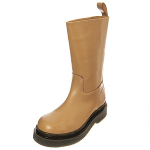 T BOOT 14 GREASY CAPPUCCINO - Stivali Altezza Media Donna Marroni BTSTBOOT14-CPG . MR BOOTS 