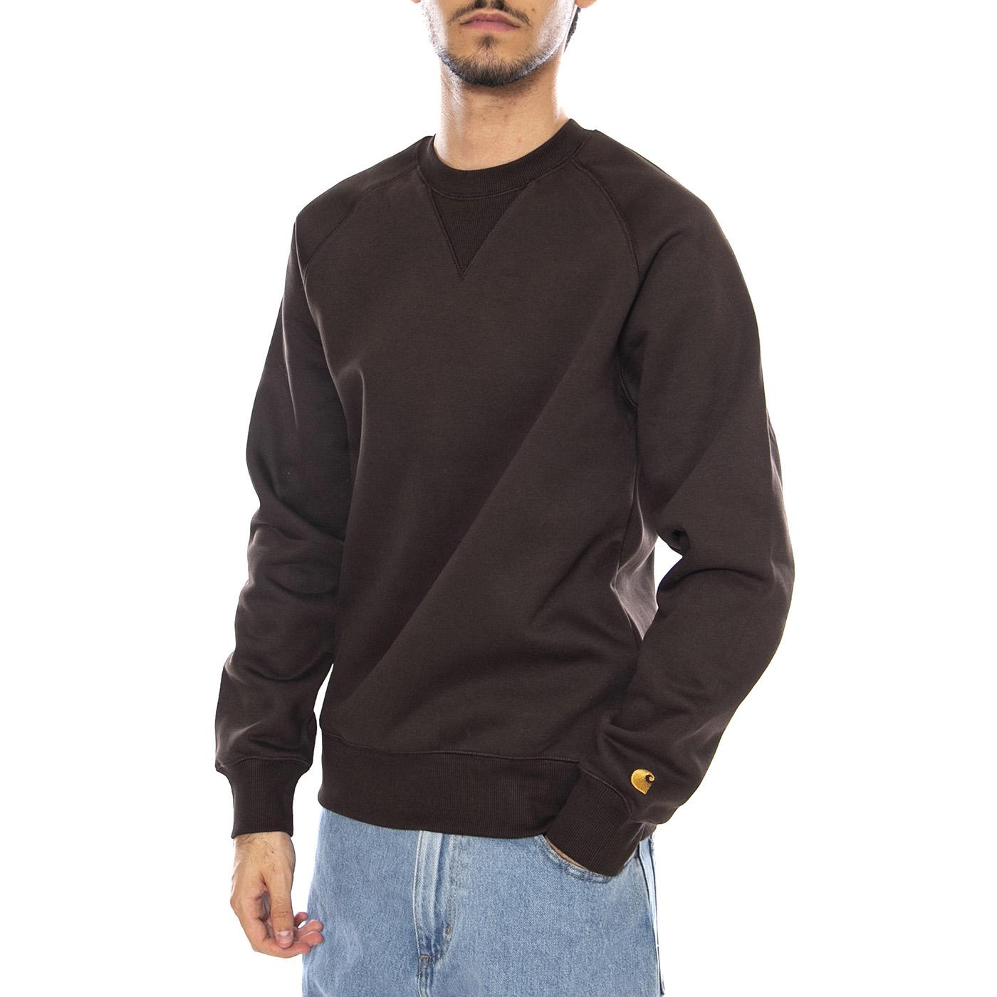 Chase Sweat Tobacco / Gold - Felpa Girocollo Uomo Marrone I033660.00WXX . CARHARTT WIP 