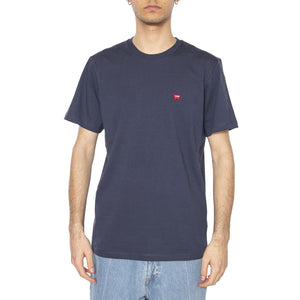Sign Off Tee Navy - Maglietta Girocollo Uomo Blu 112350434  WRANGLER 