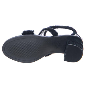 Womens Del Rey Fluff Heel Lantana Black Sandals UGSDELRFHBK1095489W  UGG 