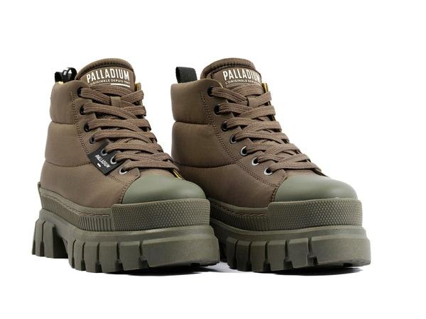 Revolt Boot Overcush Olive Night - Scarpe Stringate Profilo Alto Donna Verdi PAS98863-325-M  PALLADIUM 