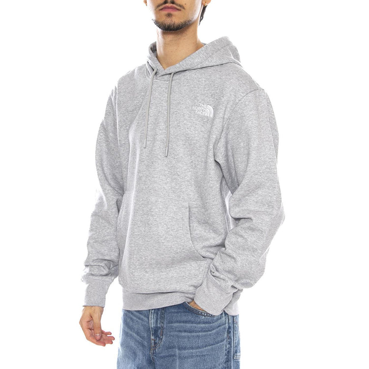 M Essential Relaxed Hoodie Light Grey Heather - Felpa con Cappuccio Uomo Grigia NF0A89ES DYX1 THE NORTH FACE 