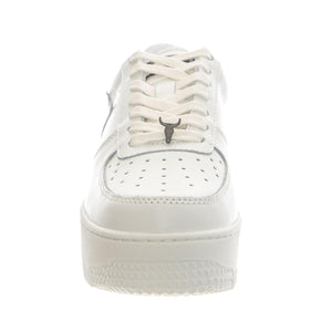 REMEMBER WHITE BRAVE / ANTIQUE SILVER CHAIN - Scarpe Stringate Donna Bianche WSPREMEMBER-WHTASIL . WINDSOR SMITH 