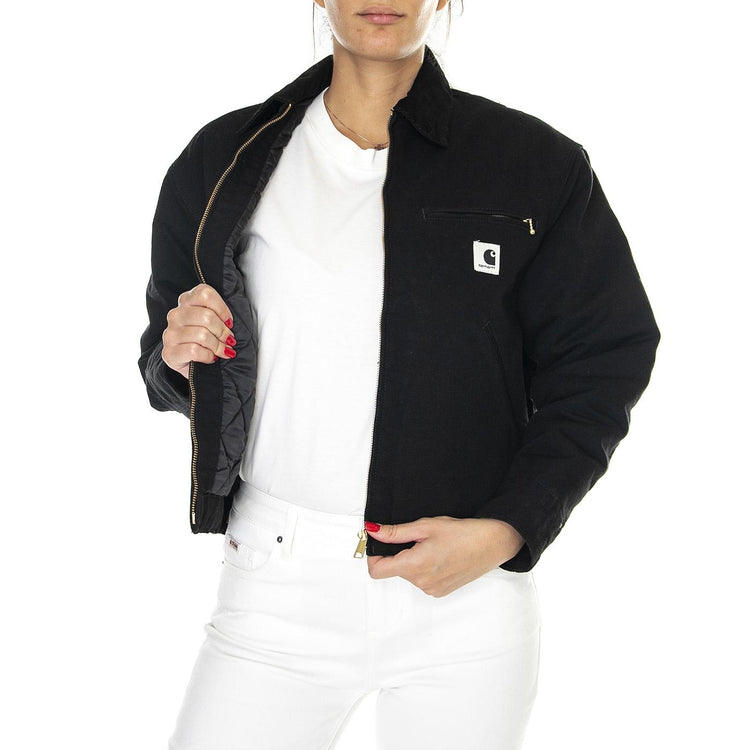 W' OG Detroit Jacket Black / Black /rinsed - Giacca Donna Nera I032236.00E02  CARHARTT WIP 