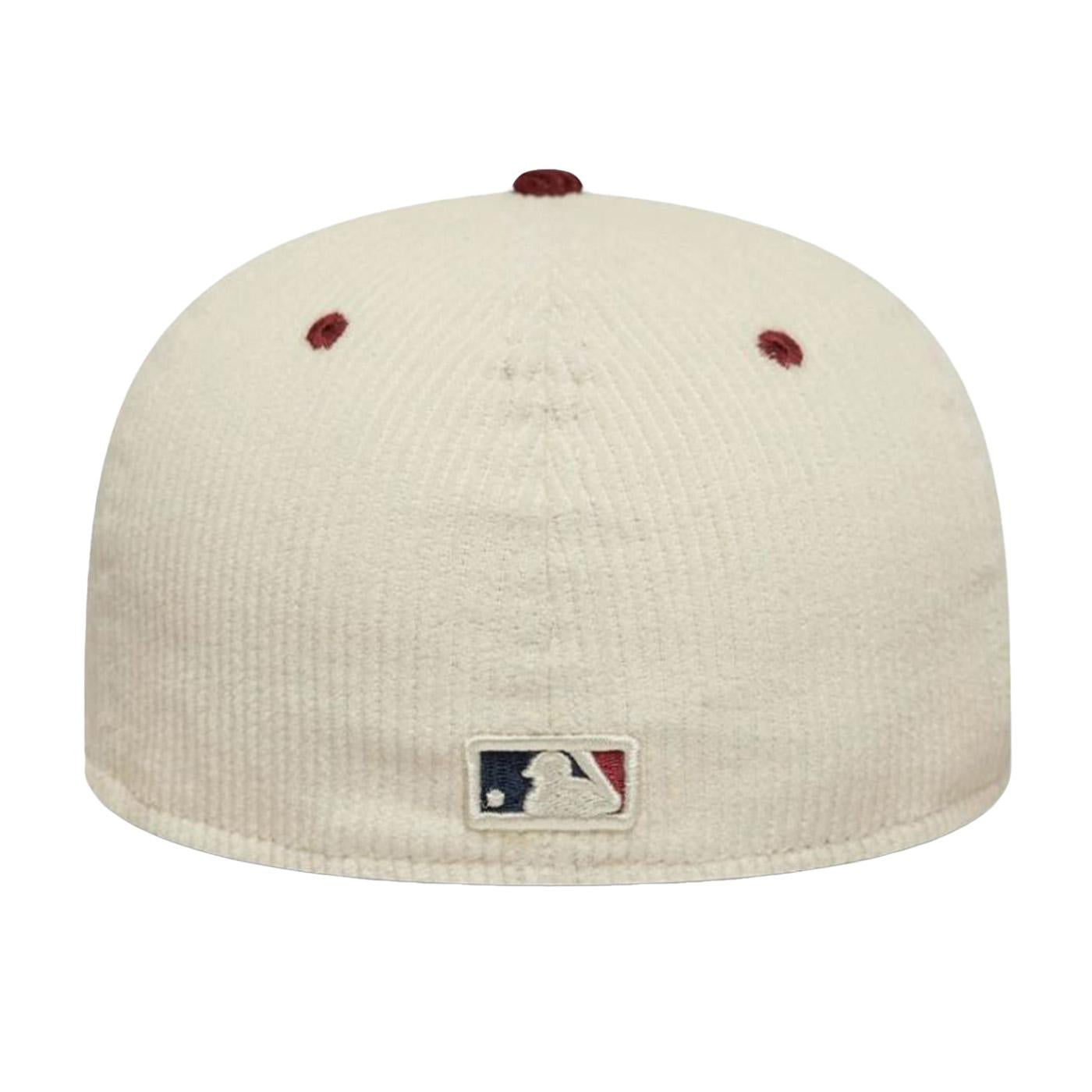 59FIFTY Low Profile Fitted New York Yankees MLB Cord - Cappellino con Visiera in Velluto a Coste Panna / nero 60691127  NEW ERA 