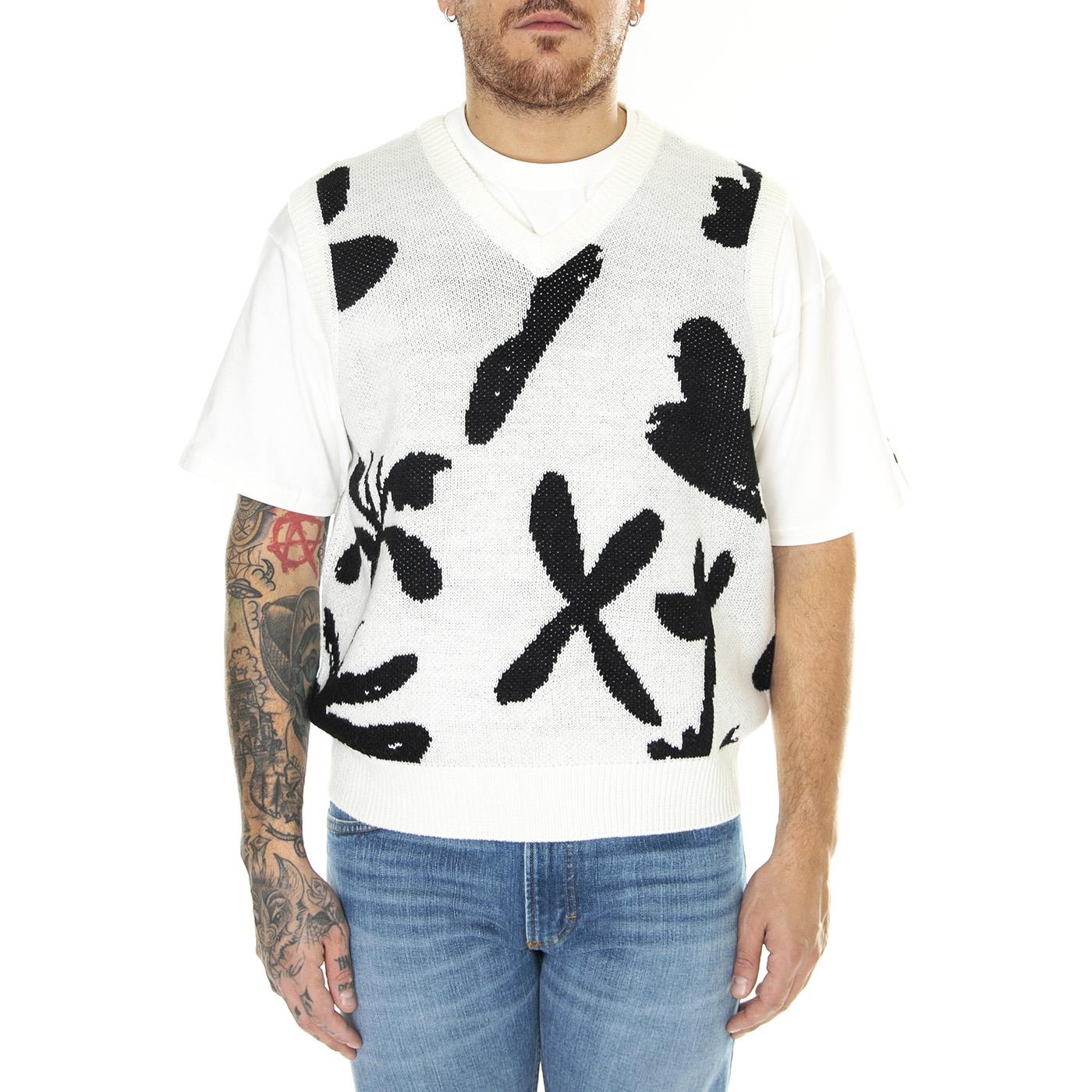 Amir Sweater Vest Unbleached Multi - Gilet Uomo Bianco 151000071-UBL  OBEY 