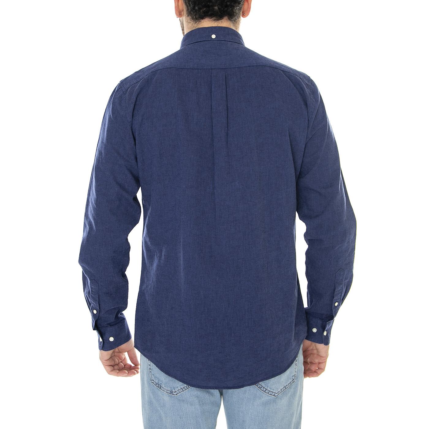 Nelson Tailored Shirt Indigo - Camicia Uomo Blu MSH5090-IN32-SS23  BARBOUR 