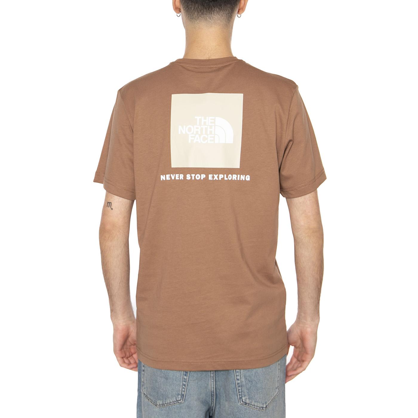 Men's S/S Box Nse Tee - Maglietta Girocollo Uomo Marrone NF0A87NPAR41  THE NORTH FACE 