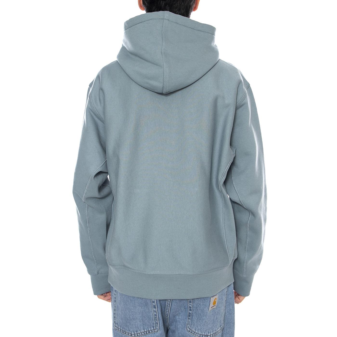Hooded American Script Sweat Citadel - Felpa con Cappuccio Uomo Verde I028279.33EXX  CARHARTT WIP 