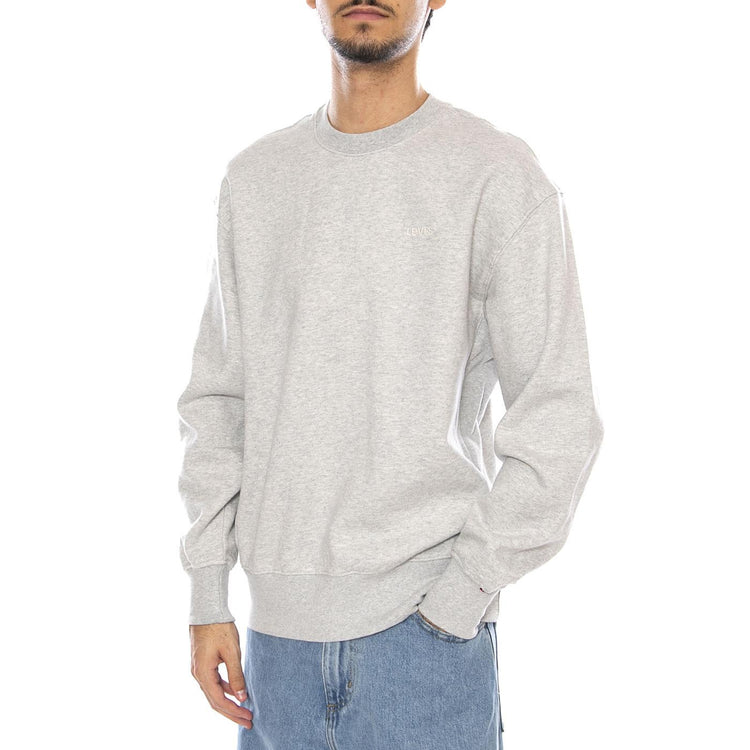 Authentic Crew Light Gray Heather Bros BC03 Neutral - Felpa Girocollo Uomo Grigia A9244-0001  LEVIS 