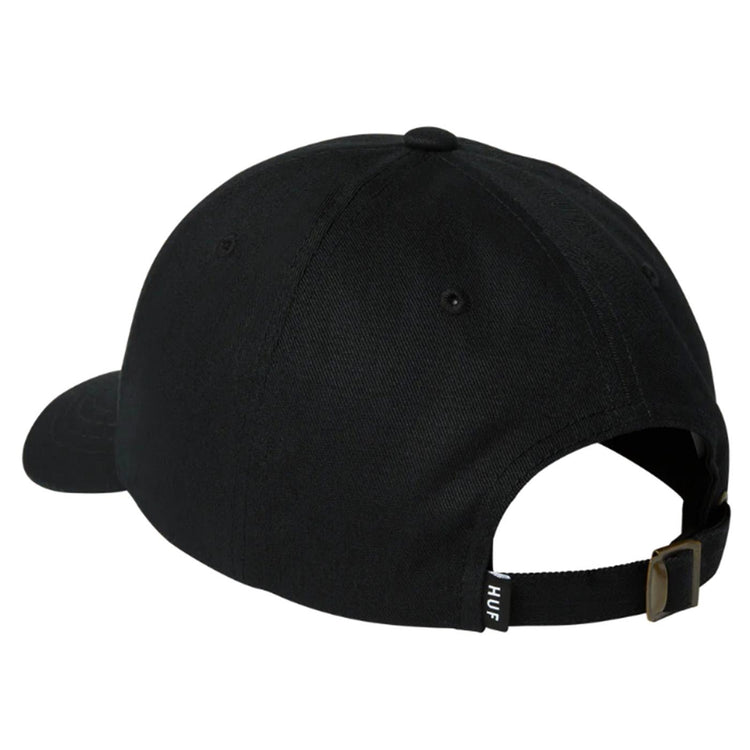 Huf Set OG CV 6 Panel Hat Black - Cappellino con Visiera Nero HT00716-BLACK  HUF 