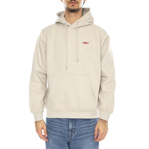 OBEY Art Studio Flowers Fleece Moonstruck - Felpa con Cappuccio Uomo Beige 112844234 MNS OBEY 