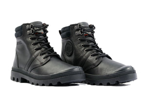 Pallabrousse Sc Wp + Black - Scarpe Stringate Profilo Alto Uomo Nere PAS08841-008-M  PALLADIUM 